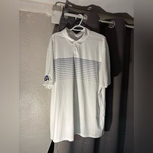 Nike Men's White and Gray Polo Shirt